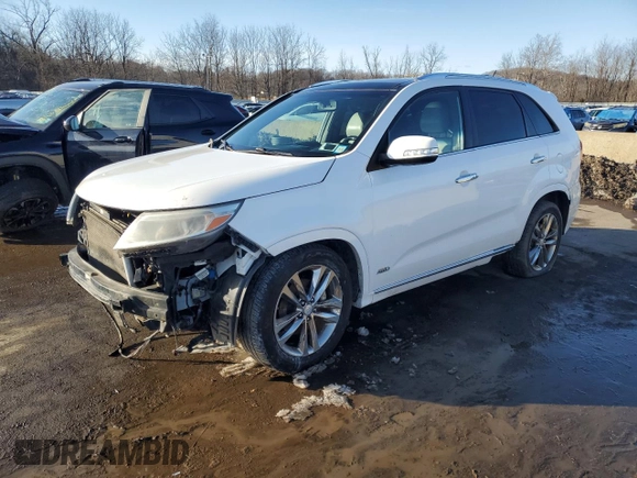 2014 Kia Sorento SX with VIN 5XYKWDA78EG485032, listed as a Copart auction lot 44433945 with 133,899 mi miles and Salvage title. Bid and sale history available at DreamBid. Image 1.