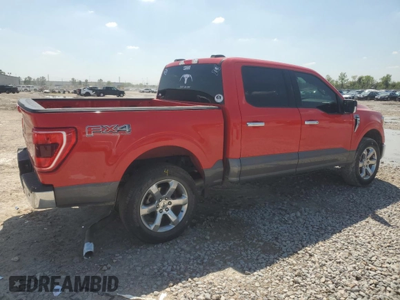 2021 Ford F-150 XL with VIN 1FTFW1E52MKE23546, listed as a Copart auction lot 50287065 with 33,107 mi miles and Salvage title. Bid and sale history available at DreamBid. Image 3.