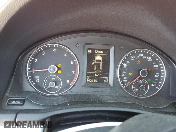 2013 Volkswagen Eos Komfort with VIN WVWBW8AH7DV000421, listed as a Copart auction lot 51988795 with 102,155 mi miles and Salvage Title. Bid and sale history available at DreamBid. Image 9.