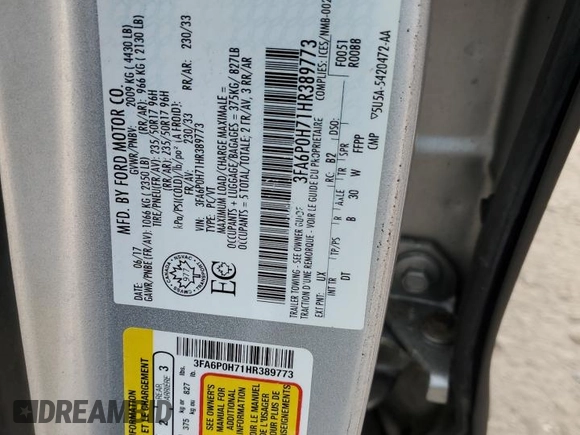 2017 Ford Fusion SE z VIN 3FA6P0H71HR389773, wystawiony jako Copart lot #58930485 z przebiegiem 135 145 mil mil oraz Czysty tytuł • Clean title. Historia ofert i sprzedaży dostępna na DreamBid. Obrazek 12.