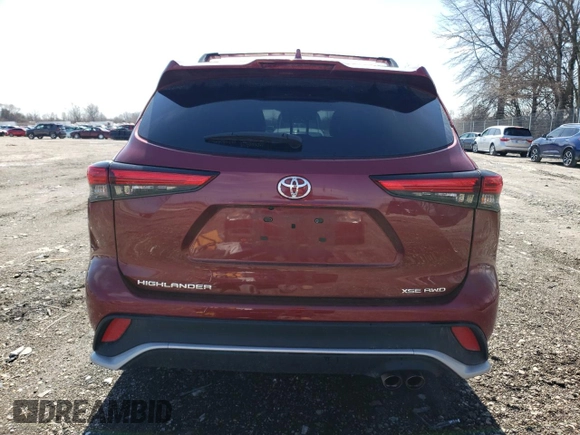 2022 Toyota Highlander XSE z VIN 5TDJZRBH9NS212921, wystawiony jako Copart lot #49280265 z przebiegiem 77 160 mil mil oraz Szkoda całkowita • Salvage title. Historia ofert i sprzedaży dostępna na DreamBid. Obrazek 6.