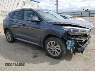 2018 Hyundai Tucson SEL with VIN KM8J3CA49JU646819, listed as a Copart auction lot 44552045 with 93,549 mi miles and Salvage title. Bid and sale history available at DreamBid. Image 4.
