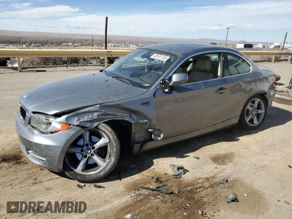 2011 BMW 1 Series 128i with VIN WBAUP7C58BVK78953, listed as a Copart auction lot 46191155 with 87,779 mi miles and Salvage Title. Bid and sale history available at DreamBid. Image 1.