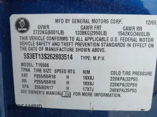2006 Saab 9-7X 4.2i with VIN 5S3ET13S262803514, listed as a IAAI auction lot 41733865 with 1 mi miles. Bid and sale history available at carsss.com. Image 9.