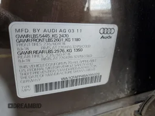2011 Audi Q5 Premium with VIN WA1CFAFP4BA095028, listed as a Copart auction lot 46367215 with 156,682 mi miles and Salvage title. Bid and sale history available at DreamBid. Image 12.