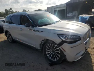 2021 Lincoln Aviator Reserve with VIN 5LM5J7WCXMGL13284, listed as a Copart auction lot 63084695 with 91,002 mi miles and Salvage title. Bid and sale history available at DreamBid. Image 4.