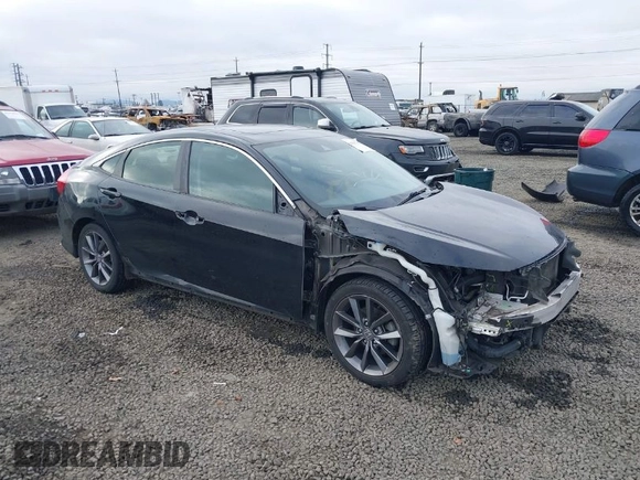 2019 Honda Civic Sedan EX with VIN JHMFC1F38KX012348, listed as a IAAI auction lot 41450738 with 105,551 mi miles. Bid and sale history available at carsss.com. Image 1.
