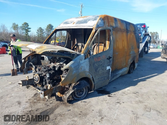 2013 Mercedes-Benz Sprinter Cargo with VIN WD3PE7CC2D5793366, listed as a IAAI auction lot 41588793 with Not Provided miles and . Bid and sale history available at carsss.com. Image 2.