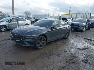 2023 Genesis G70 2.0T with VIN KMTG34TA5PU120298, listed as a IAAI auction lot 41515747 with 32,724 mi miles and . Bid and sale history available at DreamBid. Image 17.