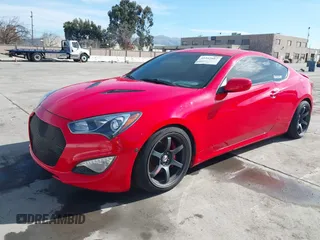 2013 Hyundai Genesis Coupe Track z VIN KMHHU6KJ4DU098623, wystawiony jako IAAI lot #41562667 z przebiegiem 120 690 mil mil oraz . Historia ofert i sprzedaży dostępna na DreamBid. Obrazek 6.