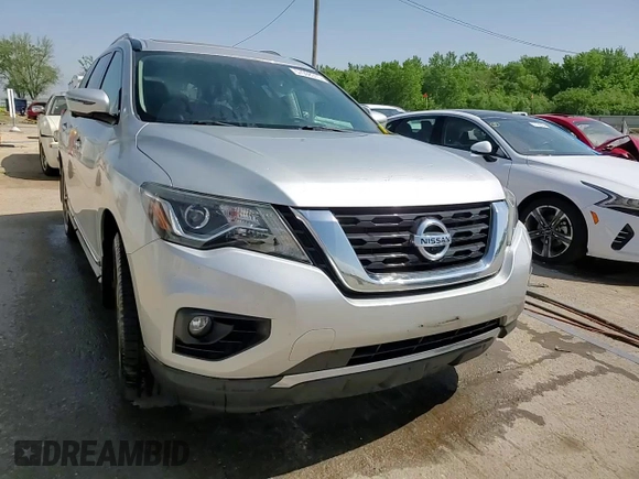 2017 Nissan Pathfinder SL with VIN 5N1DR2MM2HC692588, listed as a Copart auction lot 57098315 with 58,710 mi miles and Salvage title. Bid and sale history available at DreamBid. Image 14.