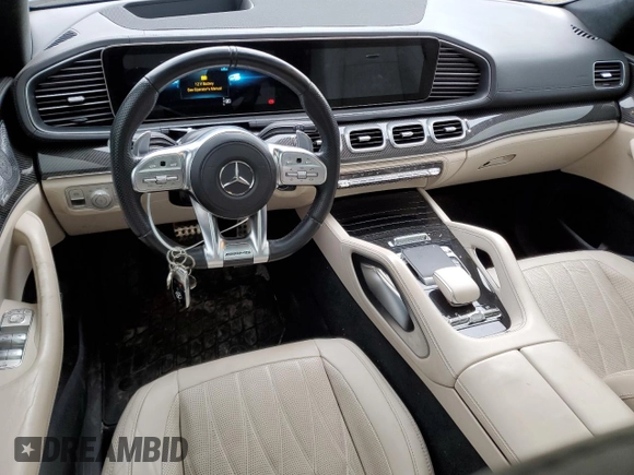 2021 Mercedes-Benz GLS with VIN 4JGFF8KEXMA299119, listed as a Copart auction lot 80966934 with 86,549 mi miles and Salvage Title. Bid and sale history available at carsss.com. Image 8.