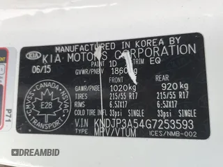 2016 Kia Soul + with VIN KNDJP3A54G7253593, listed as a Copart auction lot 89359675 with 201,736 mi miles and Salvage Title. Bid and sale history available at carsss.com. Image 12.
