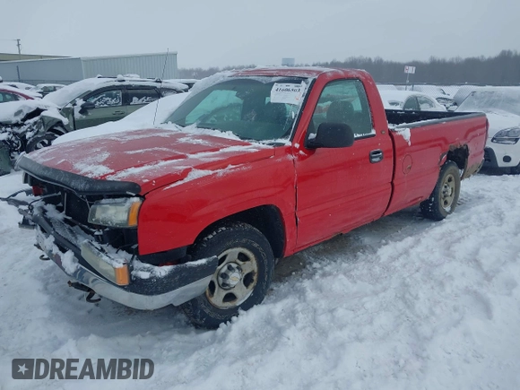 2004 Chevrolet Silverado 1500 Work Truck with VIN 1GCEC14X14Z352435, listed as a IAAI auction lot 41606503 with 163,470 mi miles. Bid and sale history available at carsss.com. Image 18.