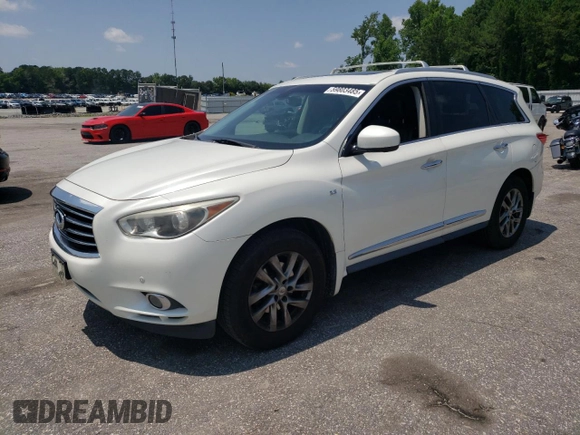 2015 Infiniti QX60 z VIN 5N1AL0MMXFC513462, wystawiony jako Copart lot #59803485 z przebiegiem 156 003 mil mil oraz Szkoda całkowita • Salvage title. Historia ofert i sprzedaży dostępna na DreamBid. Obrazek 1.