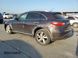 2015 Infiniti QX70 with VIN JN8CS1MU1FM381938, listed as a Copart auction lot 53502405 with Not provided miles and Salvage title. Bid and sale history available at DreamBid. Image 2.