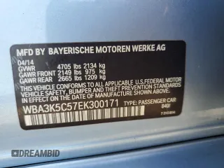 2014 BMW 3 Series 328d xDrive with VIN WBA3K5C57EK300171, listed as a Copart auction lot 61986445 with 79,122 mi miles and Salvage title. Bid and sale history available at DreamBid. Image 12.
