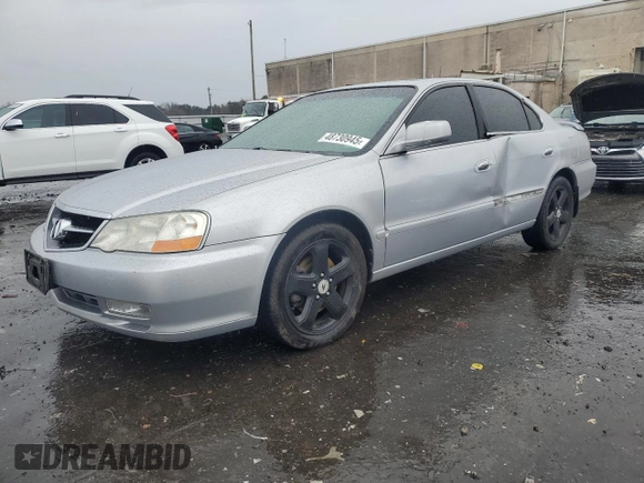 2003 Acura TL Type S with VIN 19UUA56843A028943, listed as a Copart auction lot 48730945 with 163,703 mi miles and Salvage Title. Bid and sale history available at carsss.com. Image 1.