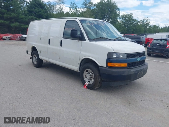 2018 Chevrolet Express Cargo with VIN 1GCWGAFPXJ1174685, listed as a IAAI auction lot 42577588 with 54,673 mi miles and . Bid and sale history available at DreamBid. Image 1.
