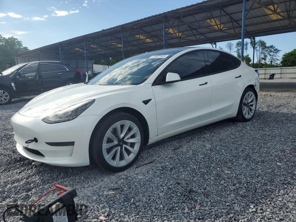 2023 Tesla Model 3 z VIN 5YJ3E1EA7PF573852, wystawiony jako Copart lot #57662565 z przebiegiem Nie podano mil oraz Szkoda całkowita • Salvage title. Historia ofert i sprzedaży dostępna na DreamBid. Obrazek 1.