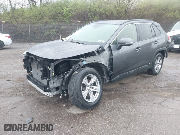 2023 Toyota RAV4 Hybrid XLE with VIN JTMRWRFV5PJ056825, listed as a IAAI auction lot 41912178 with 1 mi miles. Bid and sale history available at carsss.com. Image 2.