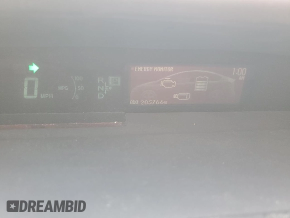 2013 Toyota Prius One with VIN JTDKN3DU8D5638157, listed as a Copart auction lot 52578225 with 205,766 mi miles and Salvage Title. Bid and sale history available at DreamBid. Image 9.