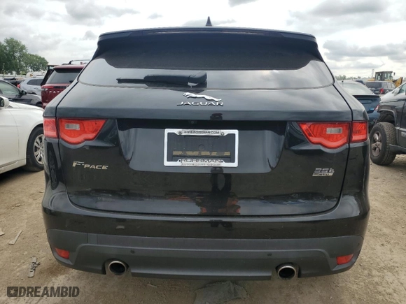 2017 Jaguar F-PACE 35t R-Sport with VIN SADCL2BV3HA083328, listed as a Copart auction lot 64398344 with 0 mi miles and Salvage Title. Bid and sale history available at carsss.com. Image 6.