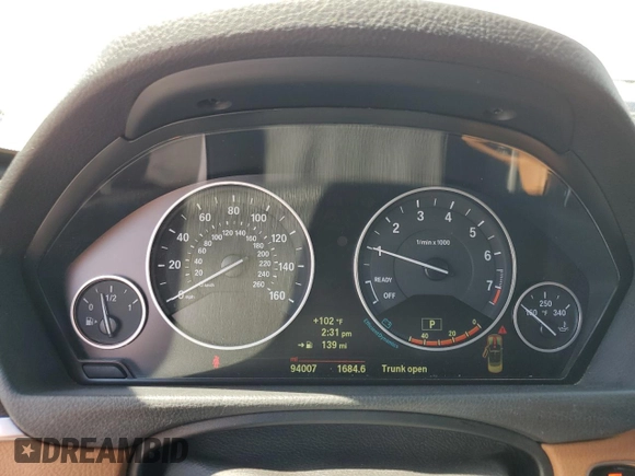 2014 BMW 4 Series 428i with VIN WBA3V7C51EJ873074, listed as a Copart auction lot 58778785 with 94,007 mi miles and Salvage title. Bid and sale history available at DreamBid. Image 9.