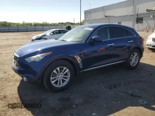 2017 Infiniti QX70 z VIN JN8CS1MU5HM143836, wystawiony jako Copart lot #54615055 z przebiegiem 73 395 mil mil oraz Szkoda całkowita • Salvage title. Historia ofert i sprzedaży dostępna na DreamBid. Obrazek 1.
