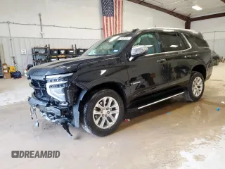 2025 Chevrolet Tahoe Premier with VIN 1GNS5SRDXSR220148, listed as a Copart auction lot 63913575 with 5,546 mi miles and Clean title. Bid and sale history available at DreamBid. Image 1.