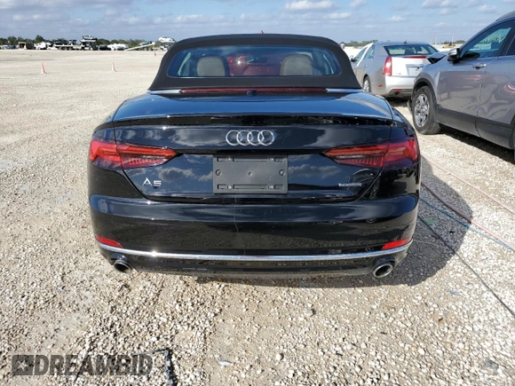 2019 Audi A5 Cabriolet Premium z VIN WAUWNGF56KN010302, wystawiony jako Copart lot #65011662 z przebiegiem Nie podano mil oraz . Historia ofert i sprzedaży dostępna na DreamBid. Obrazek 6.