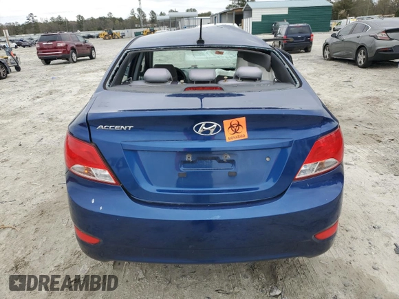 2015 Hyundai Accent GLS with VIN KMHCT4AEXFU890896, listed as a Copart auction lot 49489995 with 155,525 mi miles and Salvage Title. Bid and sale history available at carsss.com. Image 6.