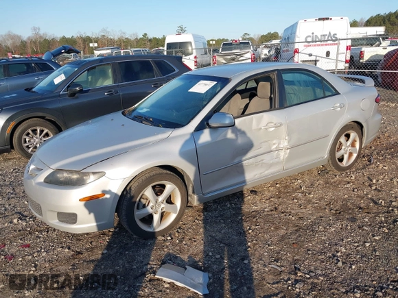 2008 Mazda 6 i Sport VE with VIN 1YVHP80C685M22712, listed as a IAAI auction lot 41778032 with 186,415 mi miles. Bid and sale history available at carsss.com. Image 2.