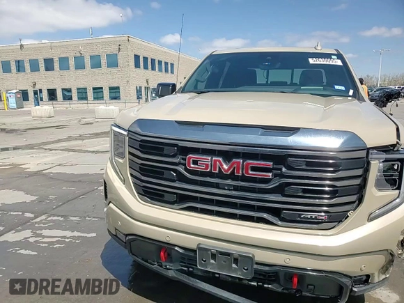 2023 GMC Sierra 1500 AT4 with VIN 1GTUUEE89PZ141446, listed as a Copart auction lot 52630095 with 35,182 mi miles and Salvage title. Bid and sale history available at DreamBid. Image 13.