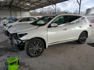 2019 Infiniti QX60 Luxe z VIN 5N1DL0MNXKC558675, wystawiony jako Copart lot #44579435 z przebiegiem 45 657 mil mil oraz Szkoda całkowita • Salvage title. Historia ofert i sprzedaży dostępna na DreamBid. Obrazek 1.