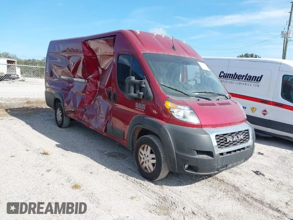 2022 Ram ProMaster Cargo with VIN 3C6MRVJG0NE120354, listed as a IAAI auction lot 41008181 with 175,919 mi miles and . Bid and sale history available at DreamBid. Image 1.