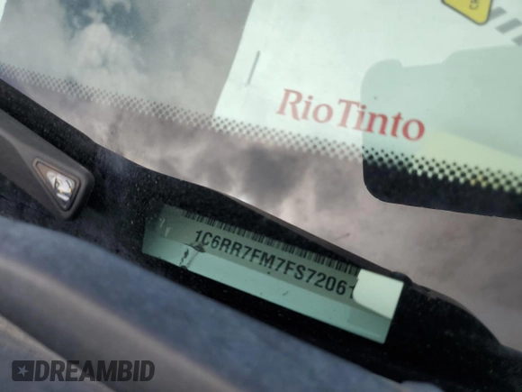 2015 Ram 1500 Tradesman с VIN 1C6RR7FM7FS720612, выставлен на аукционе Copart как лот 54401794 с пробегом 169 389 миль миль и Списание • Salvage title. История ставок и продаж доступна на DreamBid. Изображение 13.