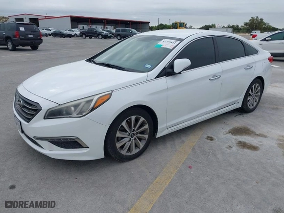 2015 Hyundai Sonata 2.4L Sport with VIN 5NPE34AF1FH042454, listed as a IAAI auction lot 41799812 with 132,859 mi miles. Bid and sale history available at carsss.com. Image 2.