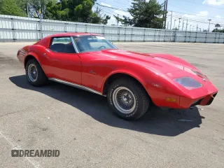 1976 Chevrolet Corvette with VIN 1Z37L6S405318, listed as a Copart auction lot 61433005 with 125,438 mi miles and Salvage title. Bid and sale history available at DreamBid. Image 4.
