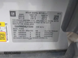 2014 GMC Acadia SLT z VIN 1GKKRRKD0EJ172280, wystawiony jako IAAI lot #42174588 z przebiegiem 122 284 mil mil oraz . Historia ofert i sprzedaży dostępna na DreamBid. Obrazek 9.