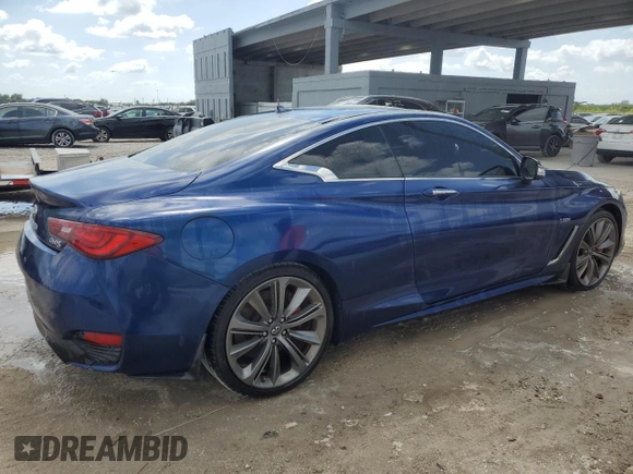 2017 Infiniti Q60 Sport with VIN JN1EV7EL0HM553886, listed as a Copart auction lot 53742985 with 64,260 mi miles and Clean Title. Bid and sale history available at DreamBid. Image 3.