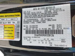 2016 Ford Fusion SE with VIN 3FA6P0HD9GR328126, listed as a IAAI auction lot 42671879 with 93,734 mi miles and . Bid and sale history available at DreamBid. Image 9.
