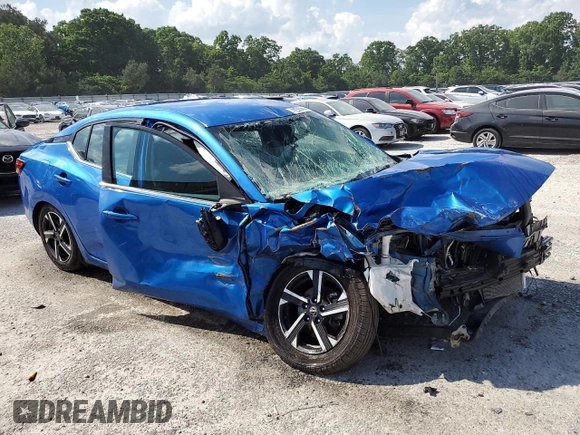 2024 Nissan Sentra SV with VIN 3N1AB8CVXRY222118, listed as a Copart auction lot 55432235 with 45,156 mi miles and Non Repairable. Bid and sale history available at DreamBid. Image 4.