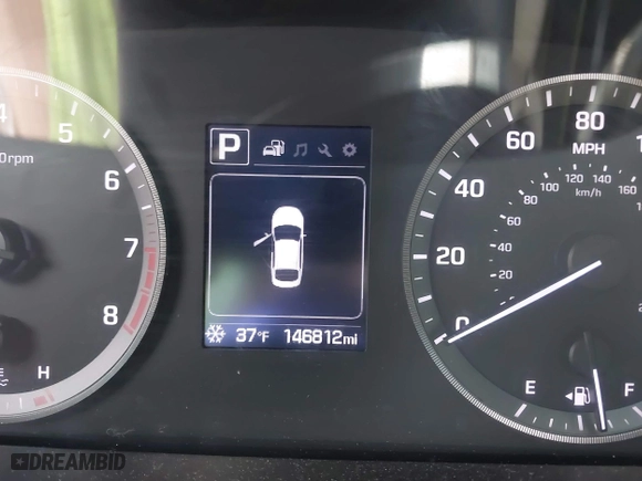 2017 Hyundai Sonata SE with VIN 5NPE24AF9HH445488, listed as a IAAI auction lot 41058868 with 146,812 mi miles. Bid and sale history available at carsss.com. Image 16.