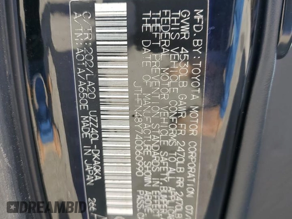 2004 Lexus SC 430 z VIN JTHFN48Y740060990, wystawiony jako Copart lot #48016905 z przebiegiem 77 766 mil mil oraz Nie do naprawy • Non repairable. Historia ofert i sprzedaży dostępna na DreamBid. Obrazek 10.