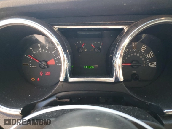 2007 Ford Mustang Deluxe with VIN 1ZVFT80NX75232594, listed as a Copart auction lot 46813425 with 177,026 mi miles and Salvage Title. Bid and sale history available at carsss.com. Image 9.