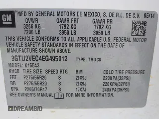 2014 GMC Sierra 1500 SLT with VIN 3GTU2VEC4EG495012, listed as a IAAI auction lot 42126799 with 271,770 mi miles and . Bid and sale history available at DreamBid. Image 9.