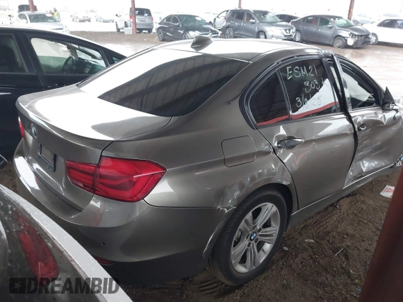 2016 BMW 3 Series 328i with VIN WBA8E9G51GNT84388, listed as a IAAI auction lot 41797756 with 86,807 mi miles. Bid and sale history available at carsss.com. Image 4.
