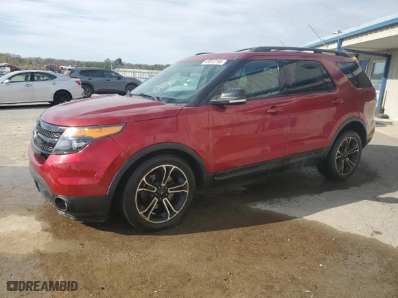 2015 Ford Explorer Sport with VIN 1FM5K8GT7FGB46597, listed as a Copart auction lot 49810195 with 131,100 mi miles and Salvage Title. Bid and sale history available at carsss.com. Image 1.