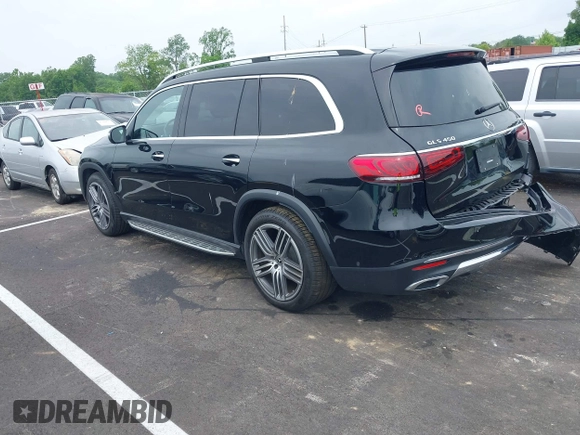 2021 Mercedes-Benz GLS 450 with VIN 4JGFF5KE7MA424253, listed as a IAAI auction lot 42254724 with 45,504 mi miles and . Bid and sale history available at DreamBid. Image 3.